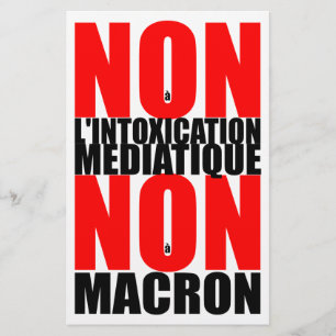 Non à l'INTOXICATION MEDIATIQUE NON à MACRON S Briefpapier