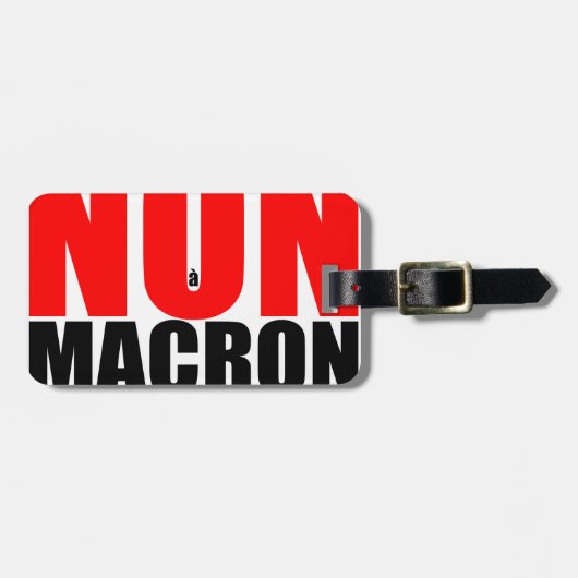 NON à MACRON Bagagelabel (Voorkant horizontaal)