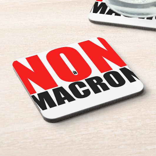 NON à MACRON Bier Onderzetter (Linkerzijde)