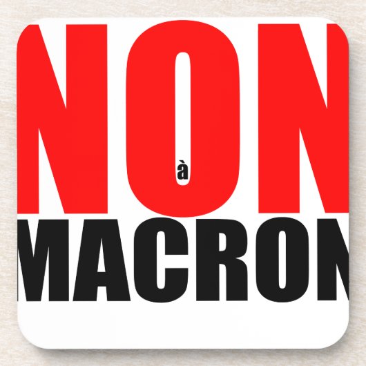NON à MACRON Bier Onderzetter (Voorkant)