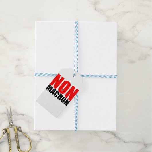 NON à MACRON Cadeaulabel (Met Touw)