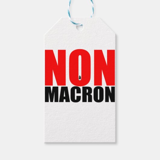 NON à MACRON Cadeaulabel (Voorkant)