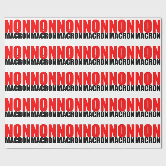 NON à MACRON Cadeaupapier (Vlak)
