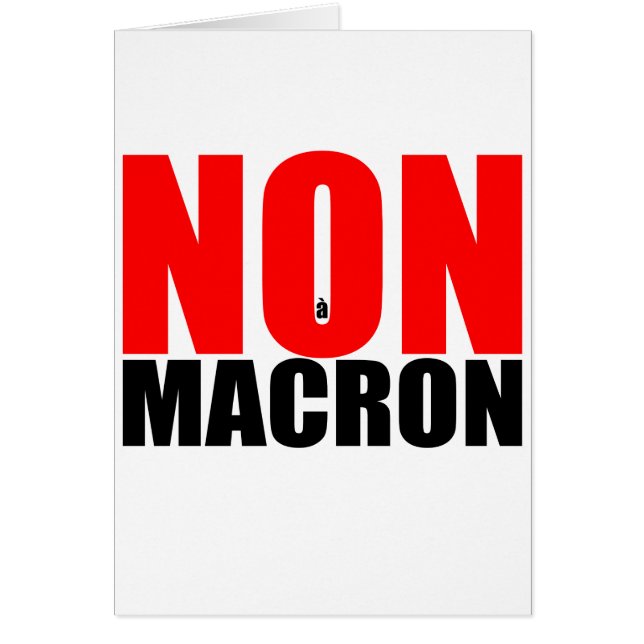 NON à MACRON Cartes de voeux verticale (Voorkant)