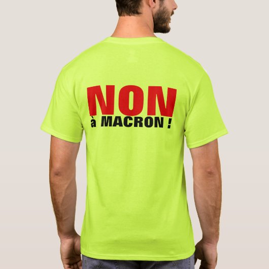 NON à Macron - Elections FRANCE 2022 - Mannen shir T-shirt (Achterkant)