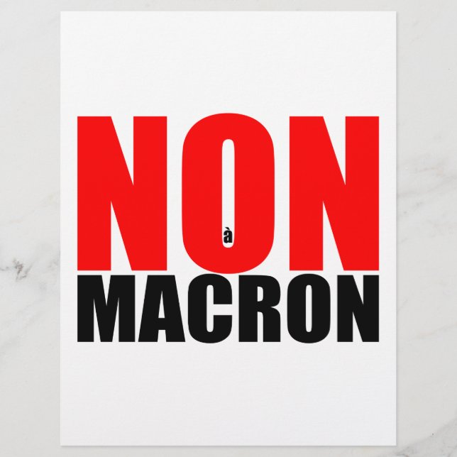 NON à MACRON Flyers feuilles papier (Voorkant)