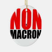 NON à MACRON Keramisch Ornament (Rechts)