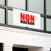 NON à MACRON Open banner (Buitenkant Gebouw)