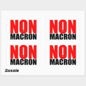 NON à MACRON Sticker rechthoek (Vel)