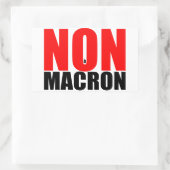 NON à MACRON Sticker rechthoek (Tas)
