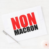 NON à MACRON Sticker rechthoek (Envelop)