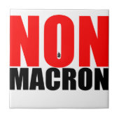 NON à MACRON Tegeltje (Voorkant)