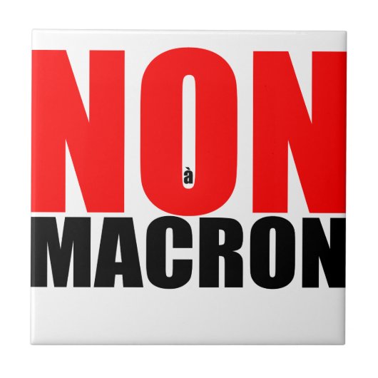 NON à MACRON Tegeltje (Voorkant)