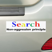 Non-agressievrincipe Bumpersticker (Op auto)