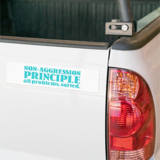 Non-agressievrincipe Bumpersticker (Op Truck)