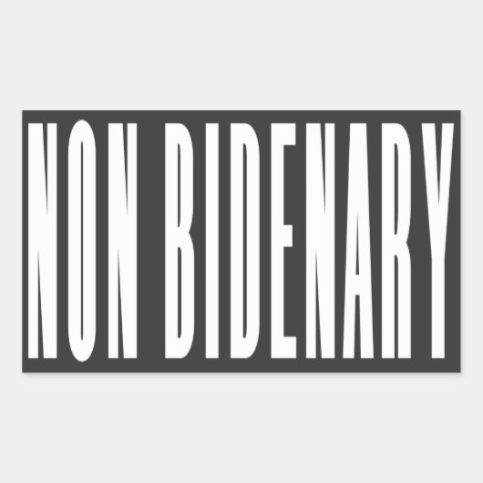Non-Bidenary | Anti Joe Biden | Donker Rechthoekige Sticker (Voorkant)