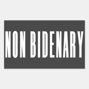 Non-Bidenary   Anti Joe Biden   Donker Rechthoekige Sticker