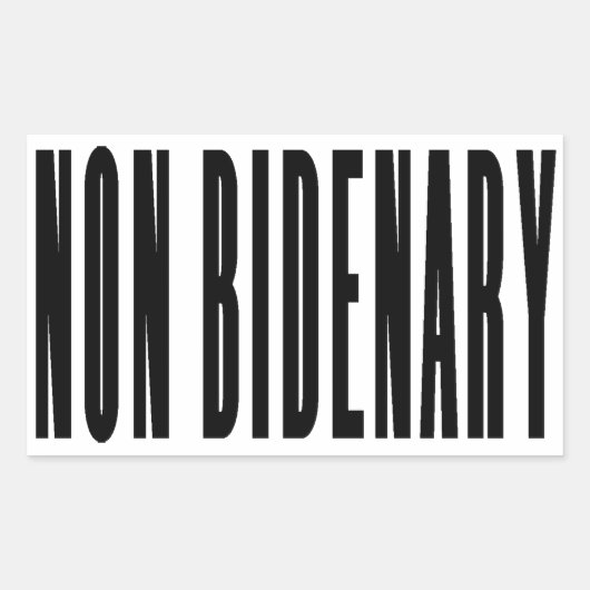 Non-Bidenary | Anti Joe Biden | Licht Rechthoekige Sticker (Voorkant)