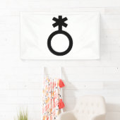 Non-binair geslachts symbool spandoek (Insitu)