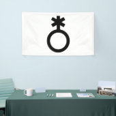 Non-binair geslachts symbool spandoek (Beurs)