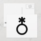 Non-binair geslachtssymbool briefkaart (Voorkant / Achterkant)