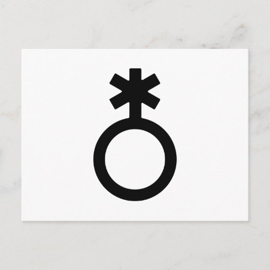 Non-binair geslachtssymbool briefkaart (Voorkant)