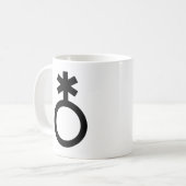 Non-binair geslachtssymbool koffiemok (Voorkant links)