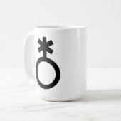 Non-binair geslachtssymbool koffiemok (Voorkant links)