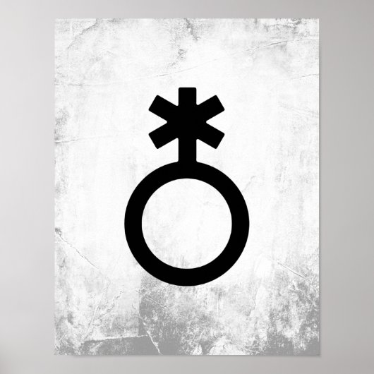 Non-binair geslachtssymbool poster (Voorkant)