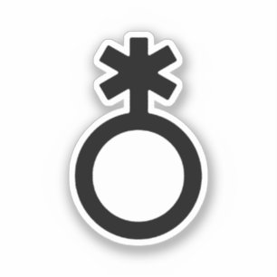 Non-binair geslachtssymbool sticker