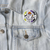 Non-binair Grappig Halloween – Ik spook mensen Ronde Button 5,7 Cm (In situ)