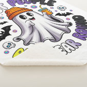 Non-binair Grappig Halloween – Ik spook mensen Sherpa Deken (3/4)