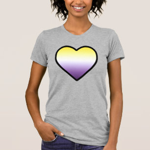 Non-binair hart t-shirt