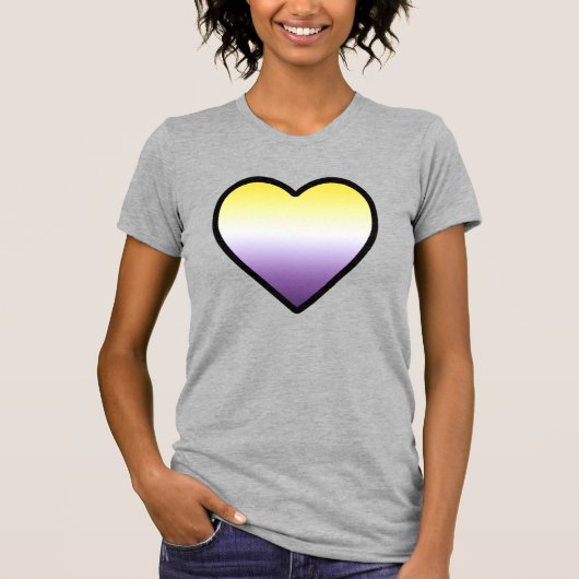 Non-binair hart t-shirt (Voorkant)