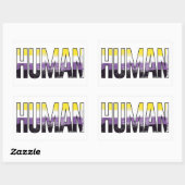 Non-binair mens rechthoekige sticker (Vel)