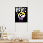 Non-binair trots vuist poster (Keuken)