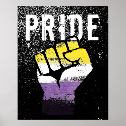 Non-binair trots vuist poster (Voorkant)