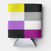 Non-binaire aseksuele dubbele pride vlag blikjeskoeler (Voorkant)