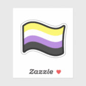 Non-binaire Cute Vlagsticker Sticker (Vel)