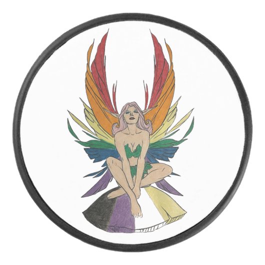 Non-binaire Faerie Hockey Puck (Voorkant)
