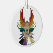 Non-binaire Faerie Keramisch Ornament (Rechts)
