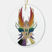 Non-binaire Faerie Keramisch Ornament (Links)