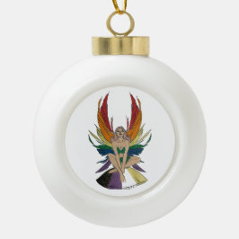 Non-binaire Faerie Keramische Bal Ornament
