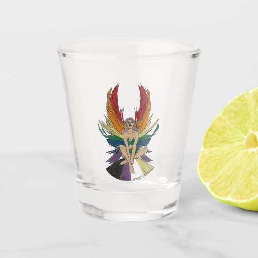 Non-binaire fee shot glas (Voorkant)