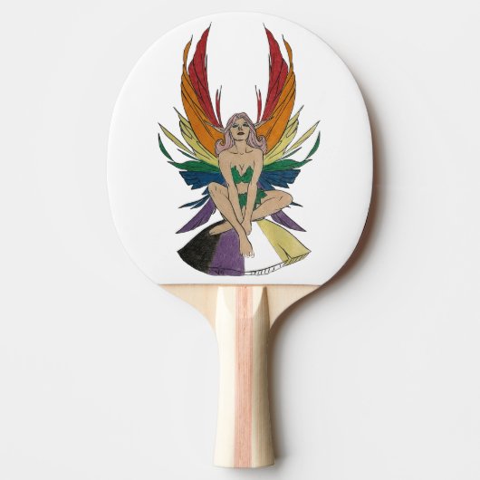 Non-binaire fee tafeltennisbatje (Voorkant)