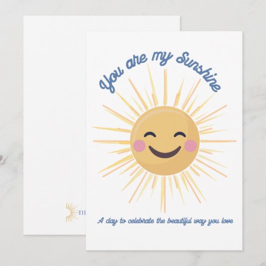 non-binaire feestkaart kaart (Voorkant / Achterkant)