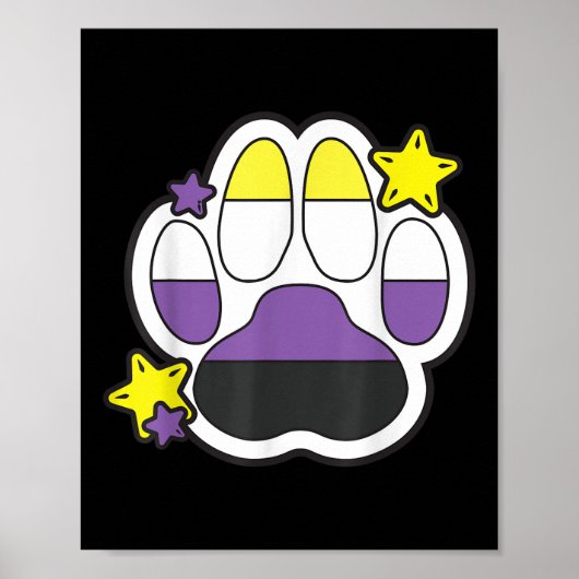 Non-binaire furry poot lgbtq maand gay rechten tro poster (Voorkant)
