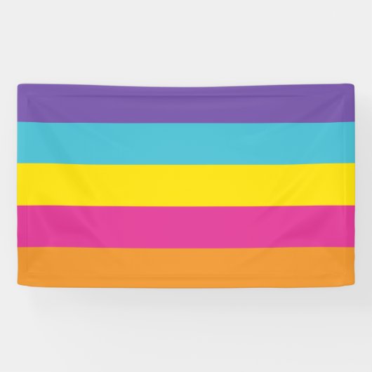 Non-binaire genderse trots spandoek (Horizontaal)