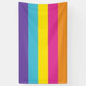 Non-binaire genderse trots spandoek (Verticaal)