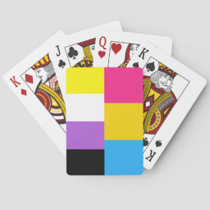 Non-binaire pansexuele duale Pride-vlag Pokerkaarten